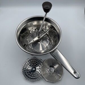 Vtg Moulin Legumes France Rotary Food Mill N.1 Stainless Steel All Strainers EUC